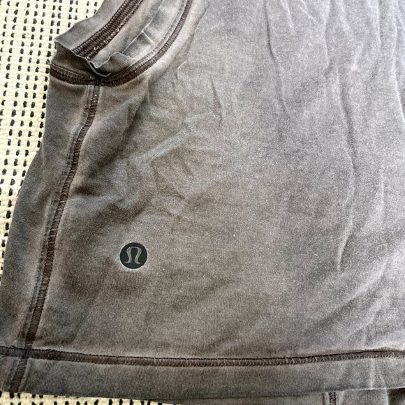 Lululemon Broken Beats Cotton Crop Tank Top Washed Black - Picture 4 of 5